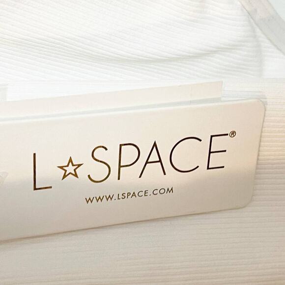 L*space Ribbed Float on One Piece Swimsuit White Size M NWT - Picture 10 of 10